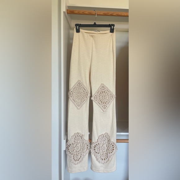 Acne Studios Evelta Crochet Trimmed Cotton Pants - Picture 3 of 5
